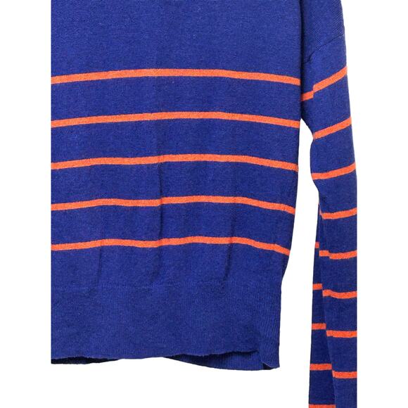 American Eagle Long Sleeve Striped Sweater Cardigan Blue orange Women's Size L‎ - Picture 6 of 9